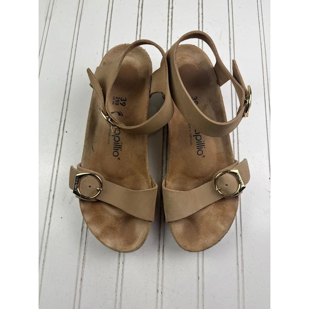 Papillio by Birkenstock Soley Nubuck Leather Wedge Sandals Women's Size 8-8.5